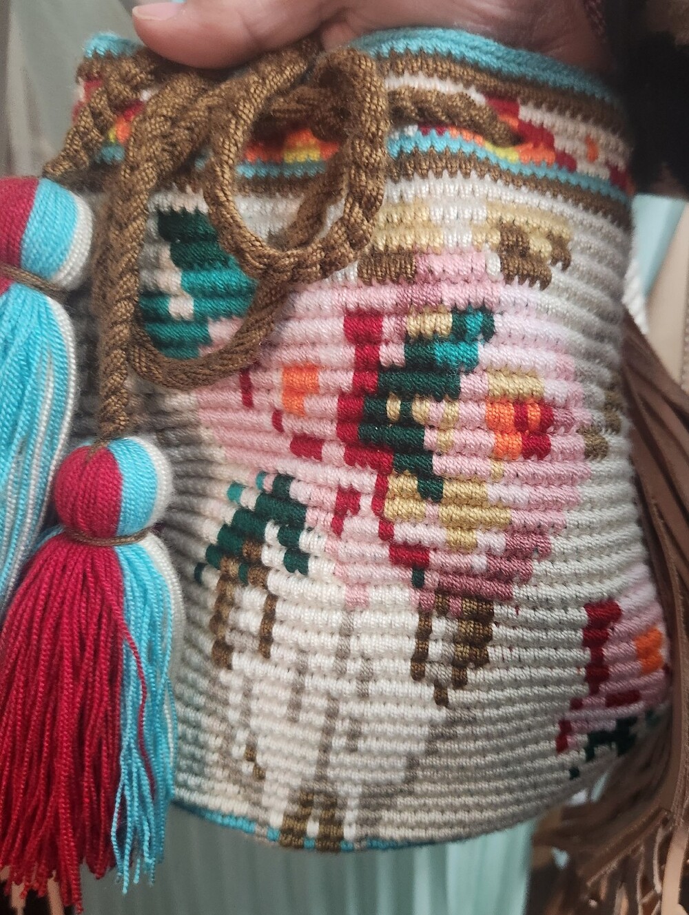 Wayuu Woven Fringe Backpack - Picture 2 of 4